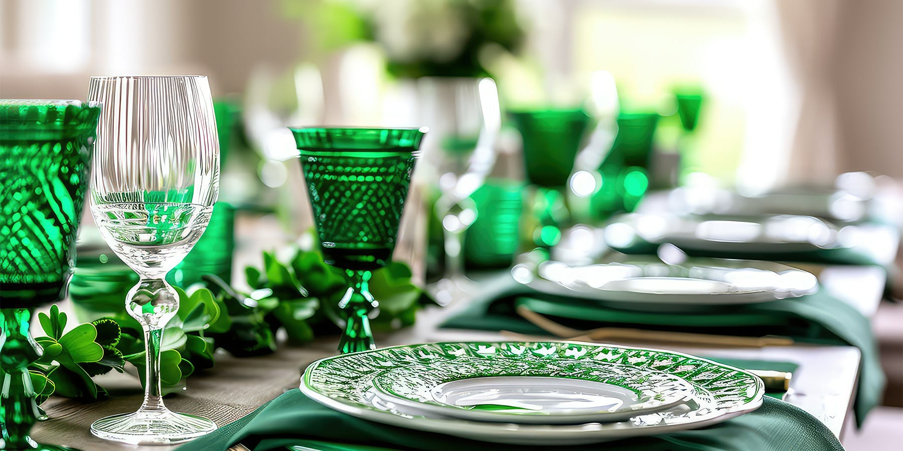 Table de Saint Patrick et vin